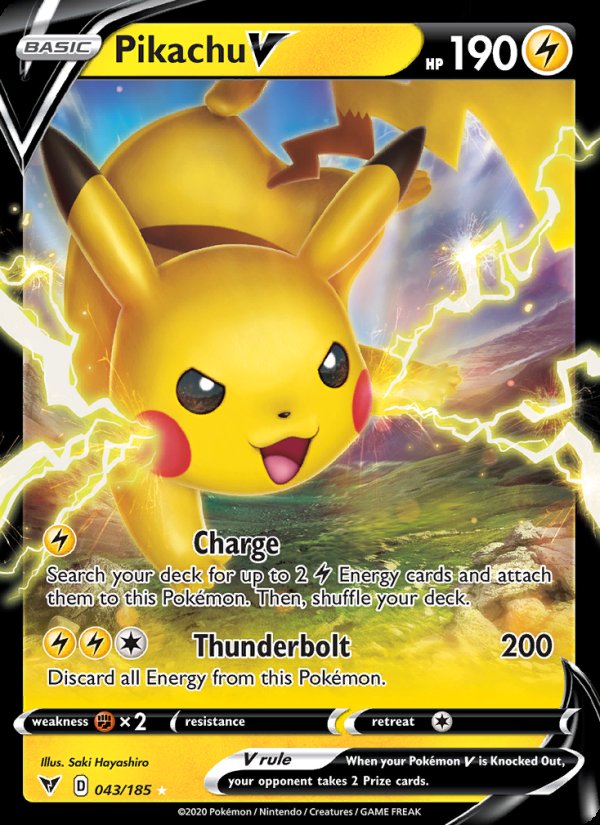 Pikachu V 43/185 - Vivid Voltage Pokemon card