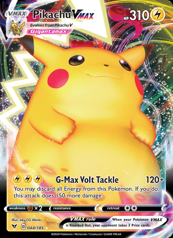 Pikachu VMAX 44/185 - Vivid Voltage Pokemon card