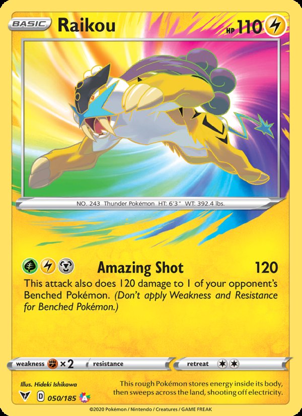 Raikou 50/185 - Vivid Voltage Pokemon card
