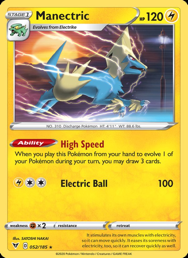 Manectric 52/185 - Vivid Voltage Pokemon card