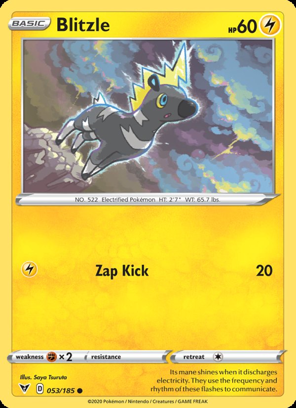 Blitzle 53/185 - Vivid Voltage Pokemon card
