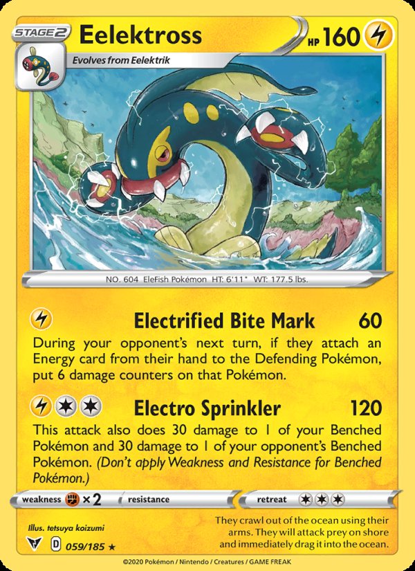 Eelektross 59/185 - Vivid Voltage Pokemon card