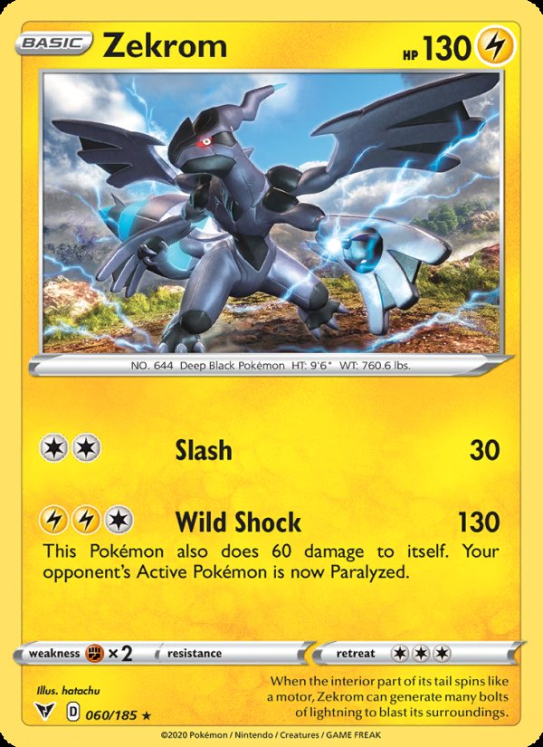 Zekrom 60/185 - Vivid Voltage Pokemon card