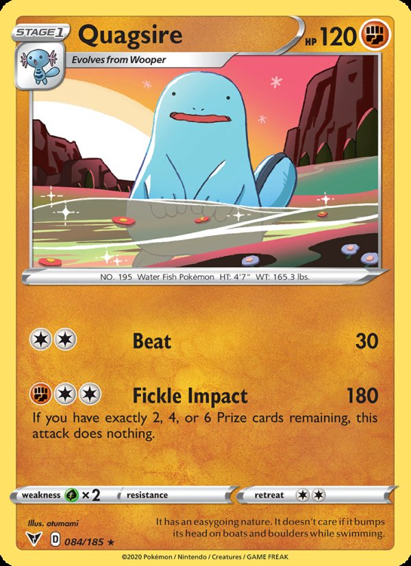 Quagsire 84/185 - Vivid Voltage Pokemon card