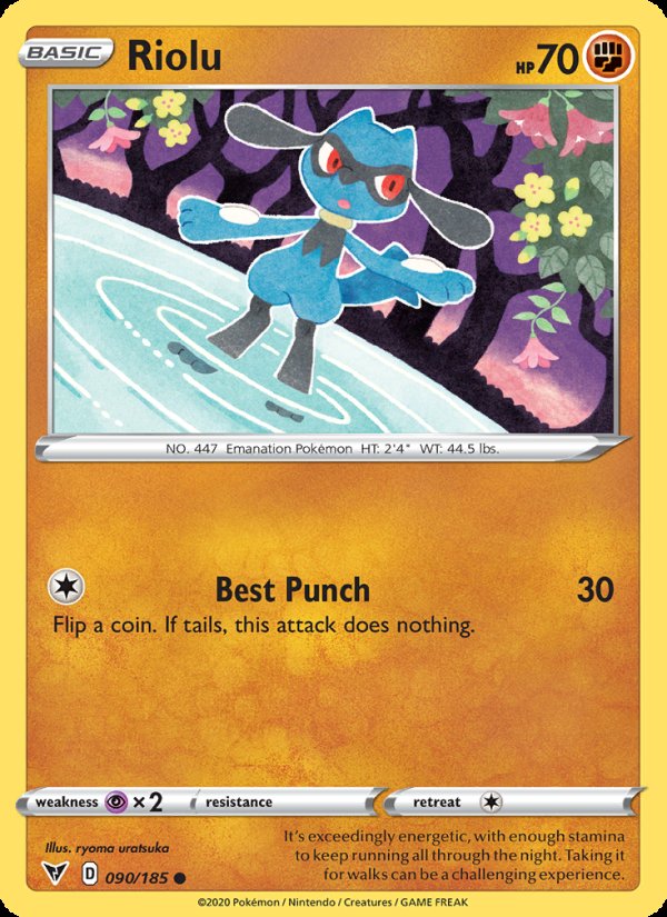 Riolu 90/185 - Vivid Voltage Pokemon card