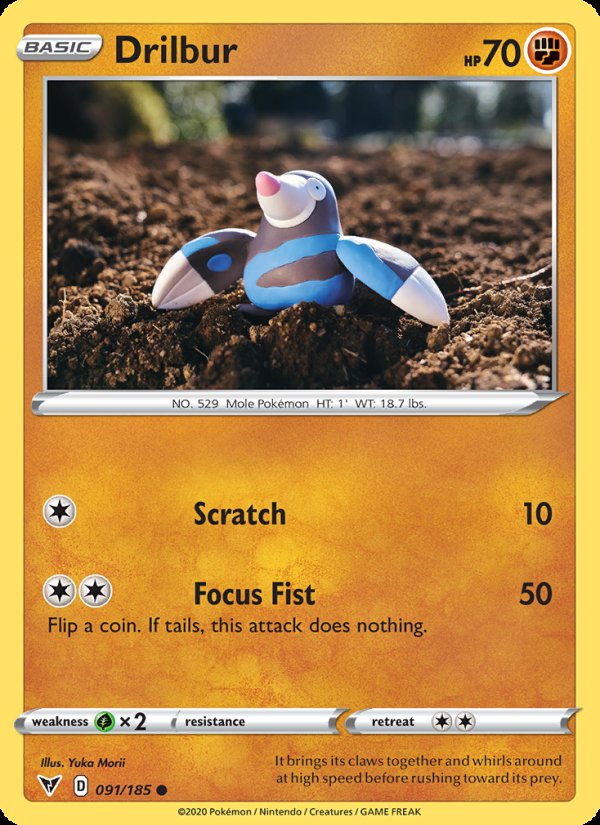 Drilbur 91/185 - Vivid Voltage Pokemon card