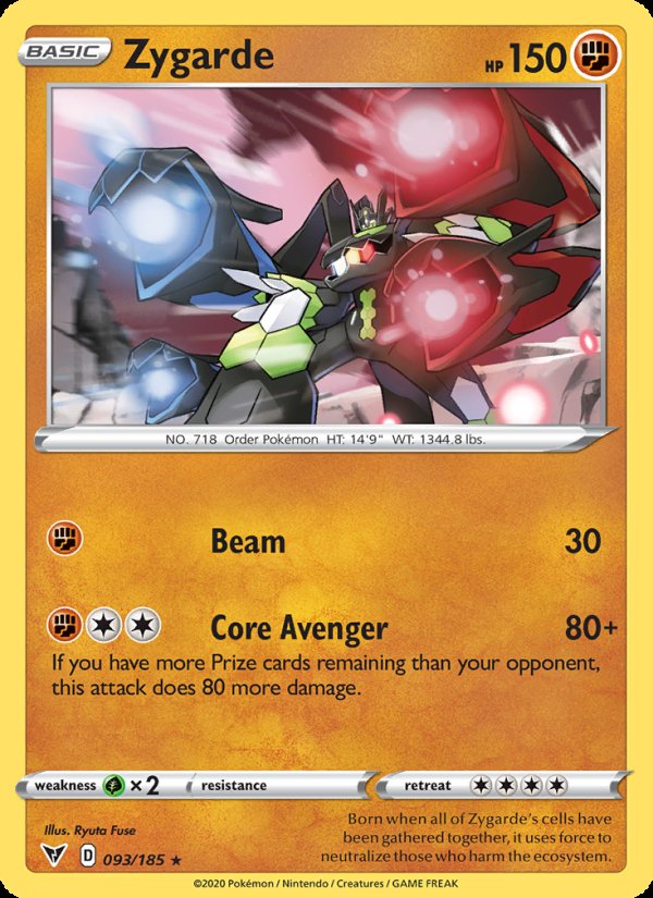 Zygarde 93/185 - Vivid Voltage Pokemon card