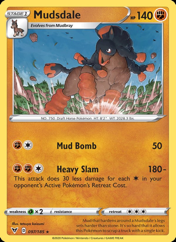 Mudsdale 97/185 - Vivid Voltage Pokemon card