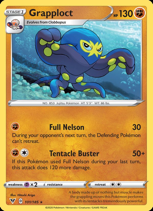 Grapploct 101/185 - Vivid Voltage Pokemon card
