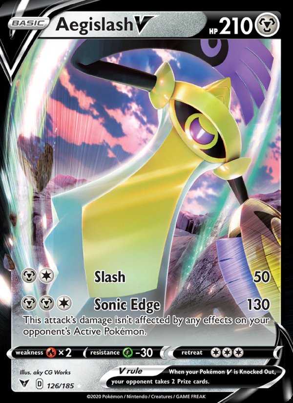 Aegislash V 126/185 - Vivid Voltage Pokemon card