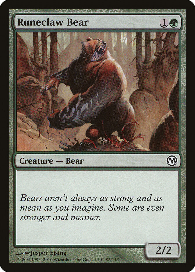 Runeclaw Bear 82 - Duels of the Planeswalkers MTG card