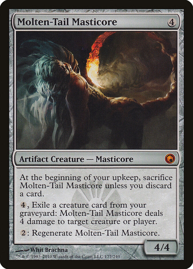 Molten-Tail Masticore 177 - Scars of Mirrodin MTG card