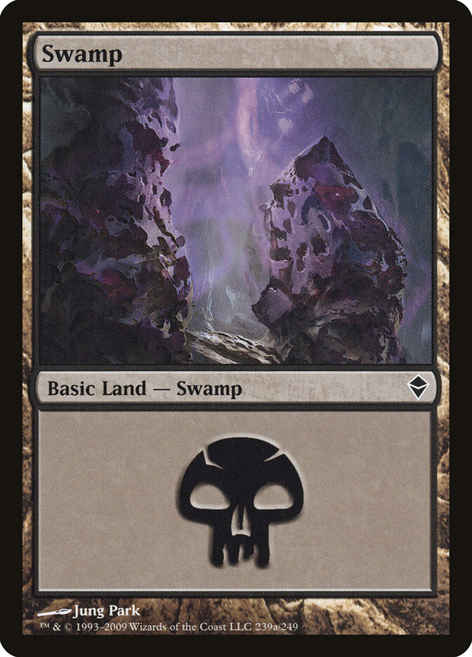 Swamp 239a - Zendikar MTG card