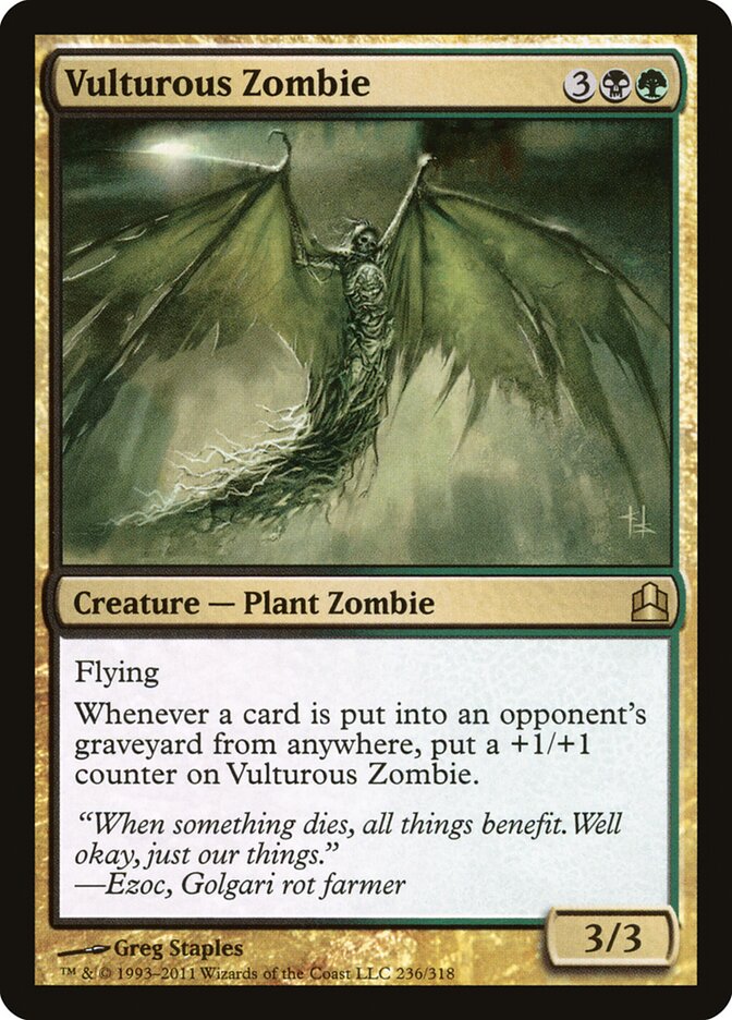 Vulturous Zombie 236 - Commander 2011 MTG card