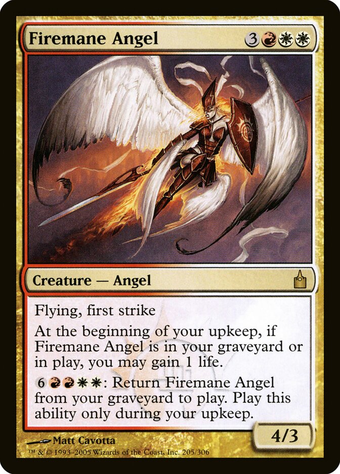 Firemane Angel 205 - Ravnica: City of Guilds MTG card