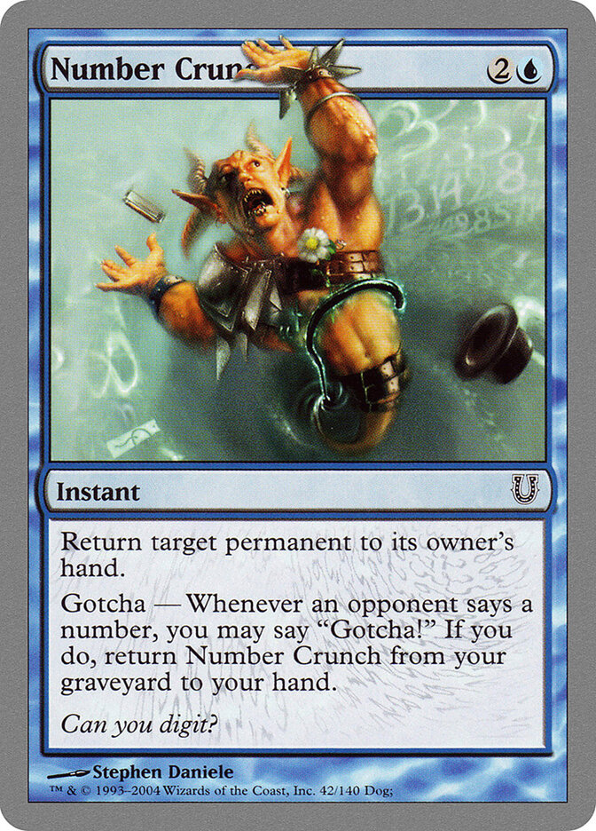 Number Crunch 42 - Unhinged MTG card