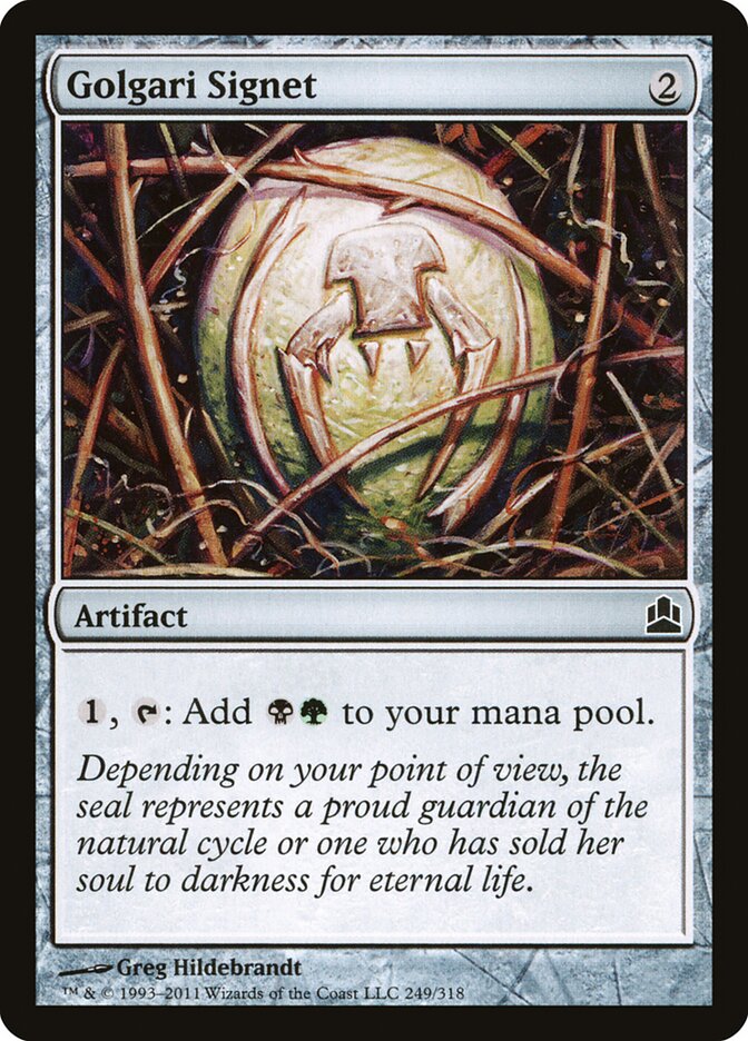 Golgari Signet 249 - Commander 2011 MTG card
