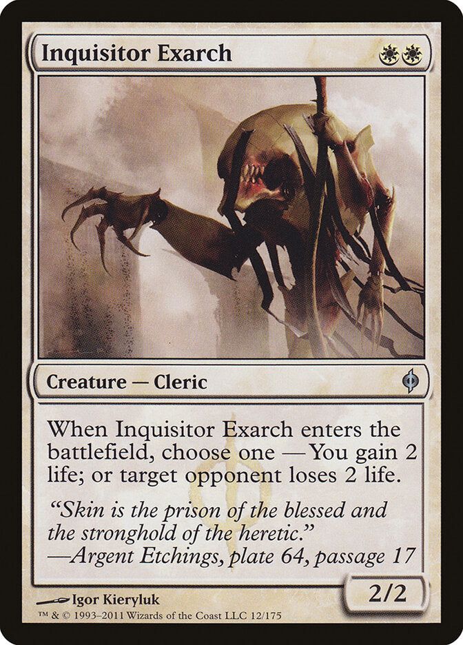 Inquisitor Exarch 12 - New Phyrexia MTG card