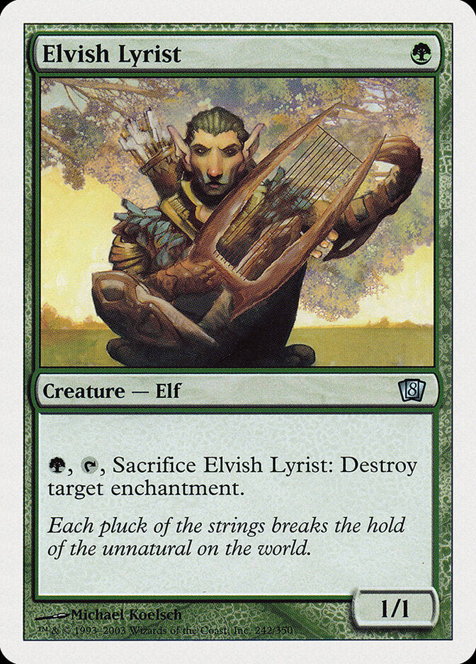 Elvish Lyrist 242 - Eighth Edition MTG card
