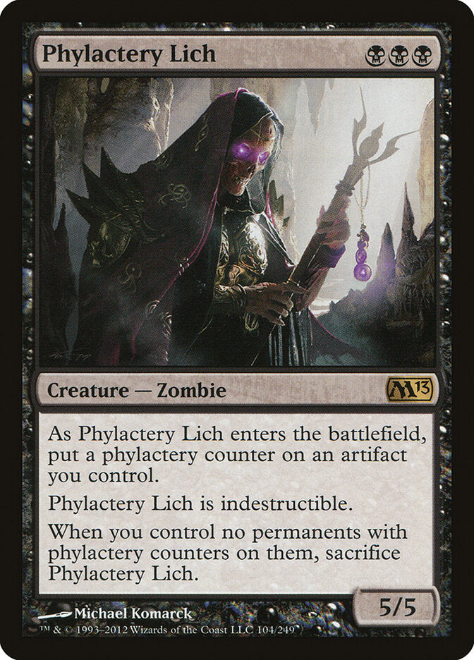 Phylactery Lich 104 - Magic 2013 MTG card