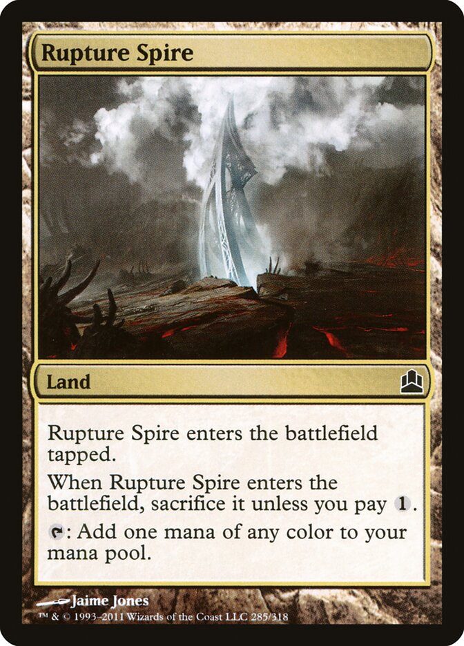 Rupture Spire 285 - Commander 2011 MTG card