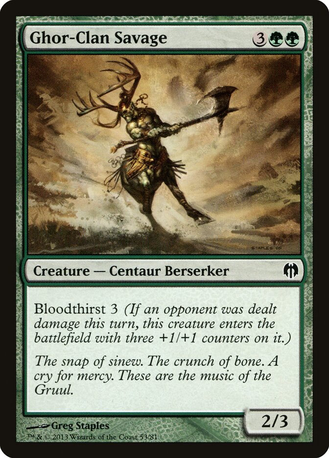 Ghor-Clan Savage 53 - Duel Decks: Heroes vs. Monsters MTG card