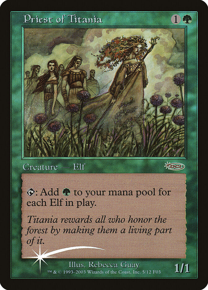 Priest of Titania 5 - Friday Night Magic 2003 MTG card