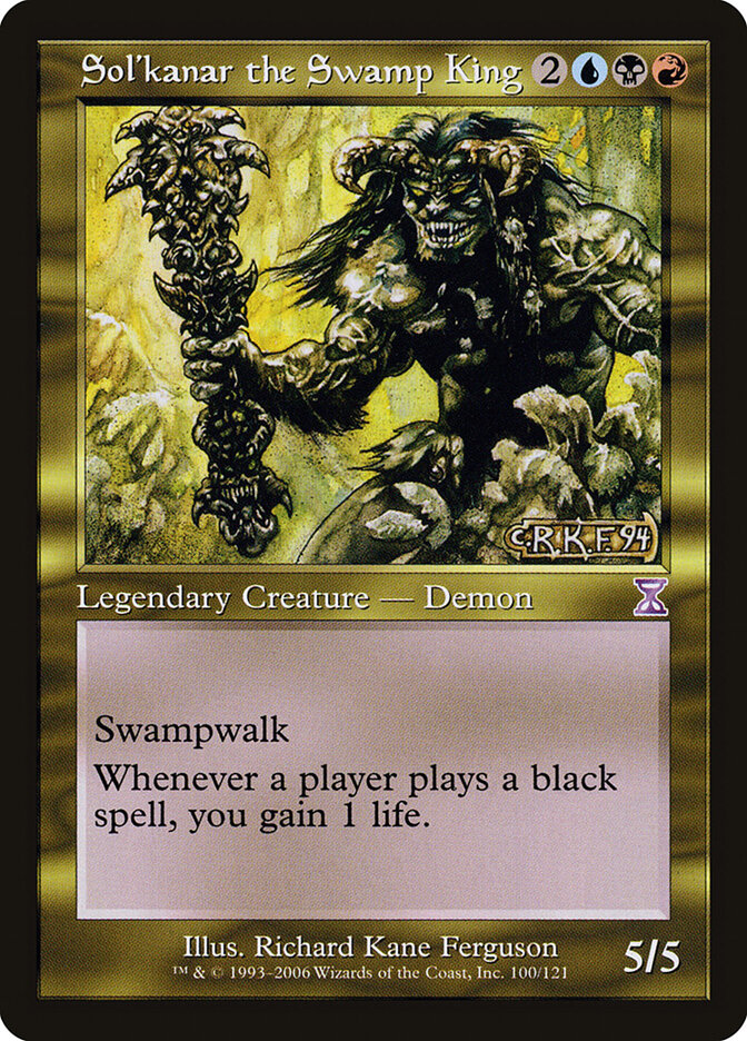 Sol'kanar the Swamp King 100 - Time Spiral Timeshifted MTG card