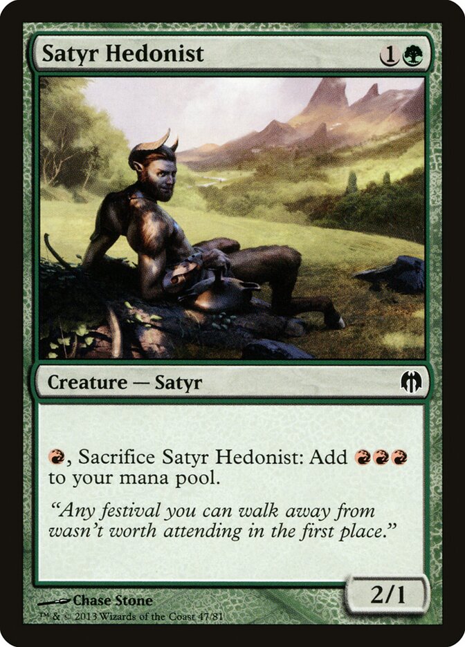 Satyr Hedonist 47 - Duel Decks: Heroes vs. Monsters MTG card