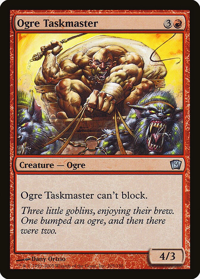 Ogre Taskmaster 205★ - Ninth Edition MTG card