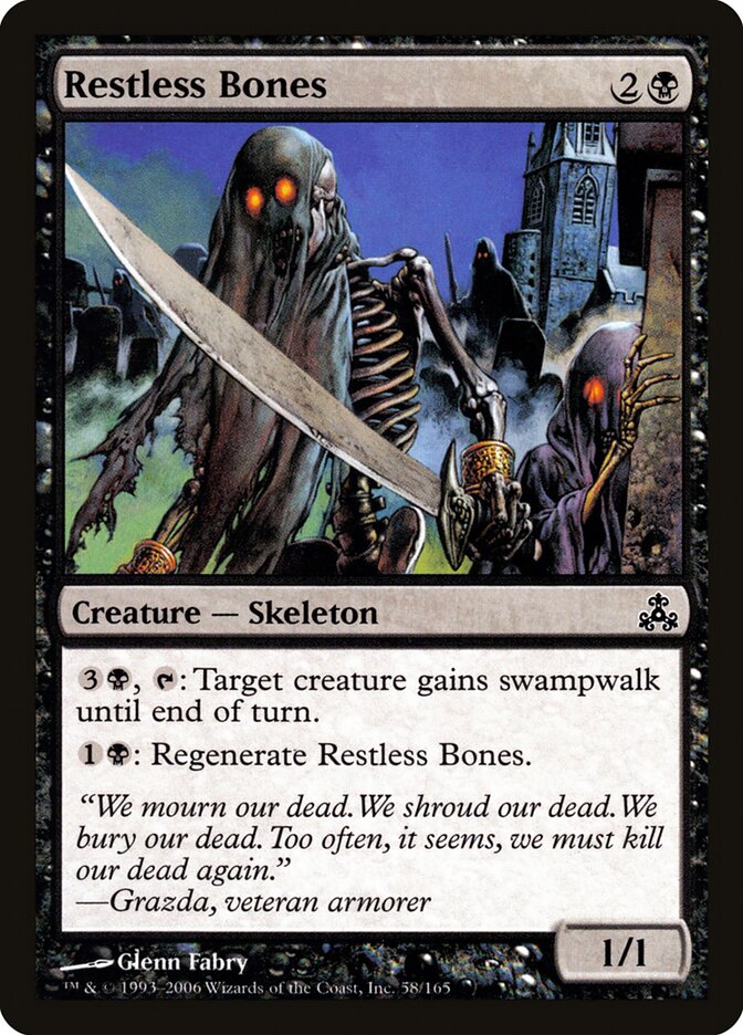 Restless Bones 58 - Guildpact MTG card