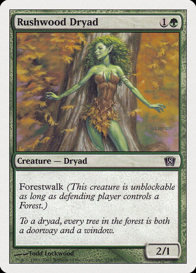 Rushwood Dryad 278 - Eighth Edition MTG card