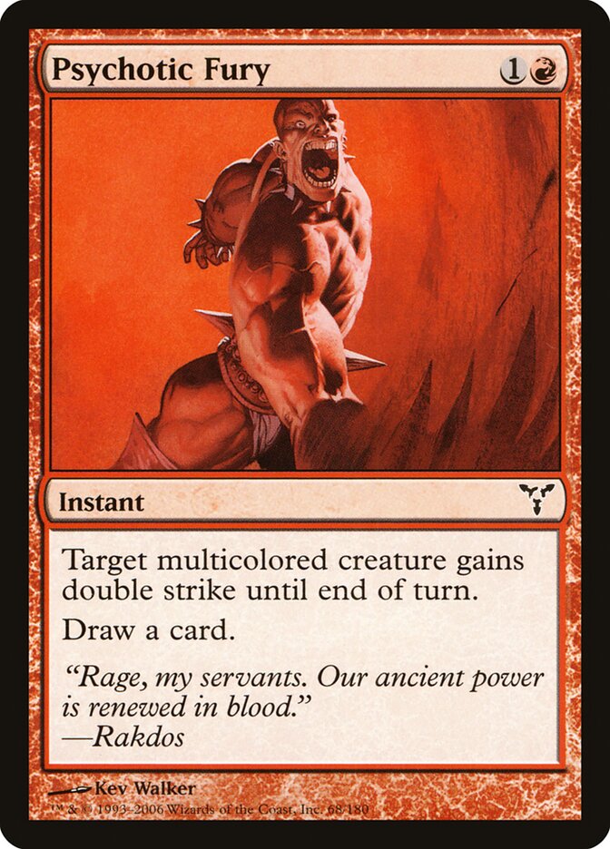 Psychotic Fury 68 - Dissension MTG card
