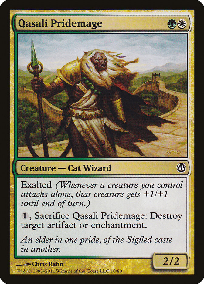 Qasali Pridemage 10 - Duel Decks: Ajani vs. Nicol Bolas MTG card
