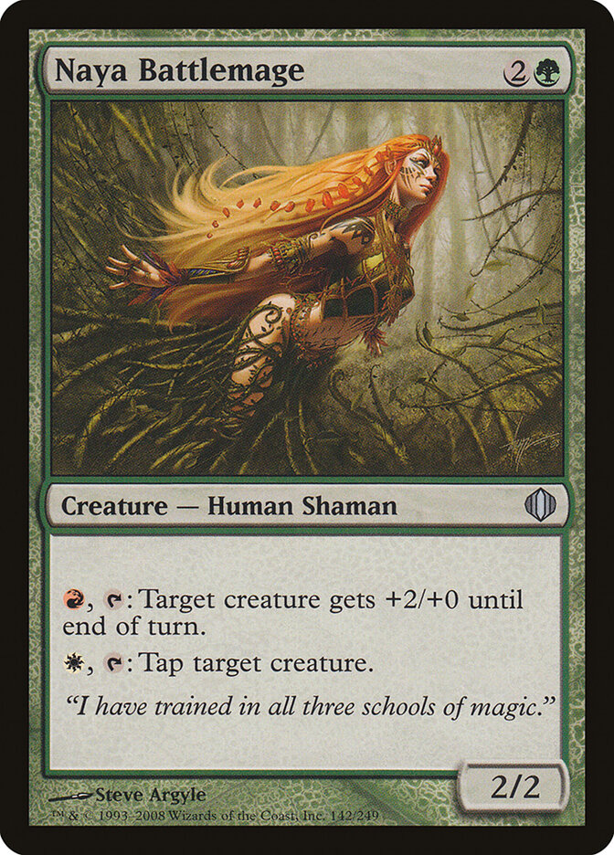 Naya Battlemage 142 - Shards of Alara MTG card