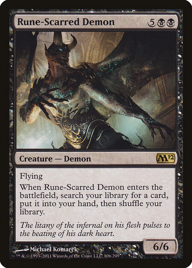Rune-Scarred Demon 106 - Magic 2012 MTG card