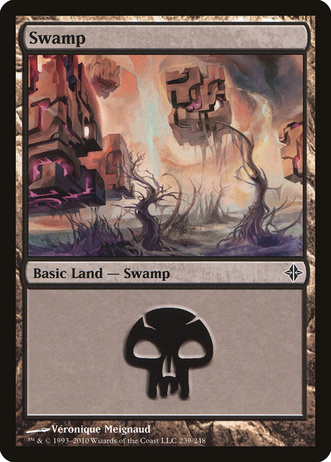 Swamp 239 - Rise of the Eldrazi MTG card