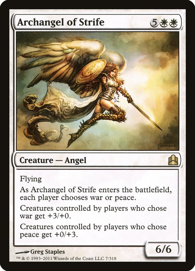 Archangel of Strife 7 - Commander 2011 MTG card