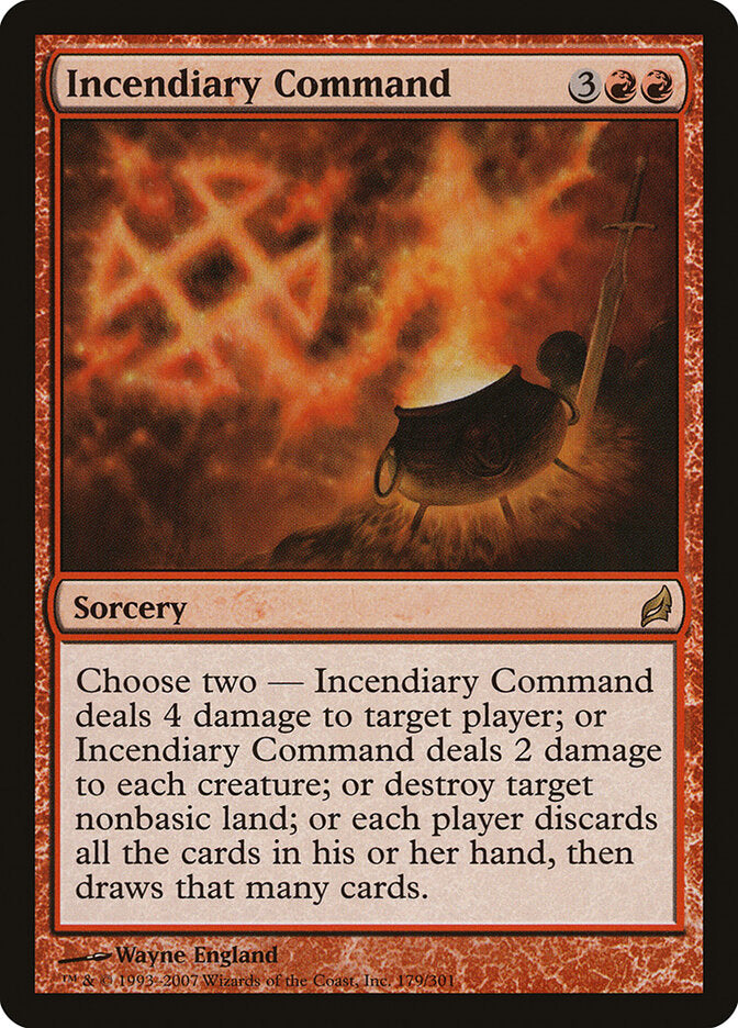 Incendiary Command 179 - Lorwyn MTG card