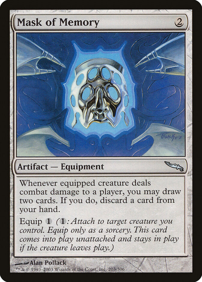 Mask of Memory 203 - Mirrodin MTG card