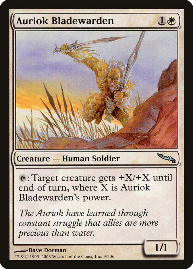 Auriok Bladewarden 3 - Mirrodin MTG card