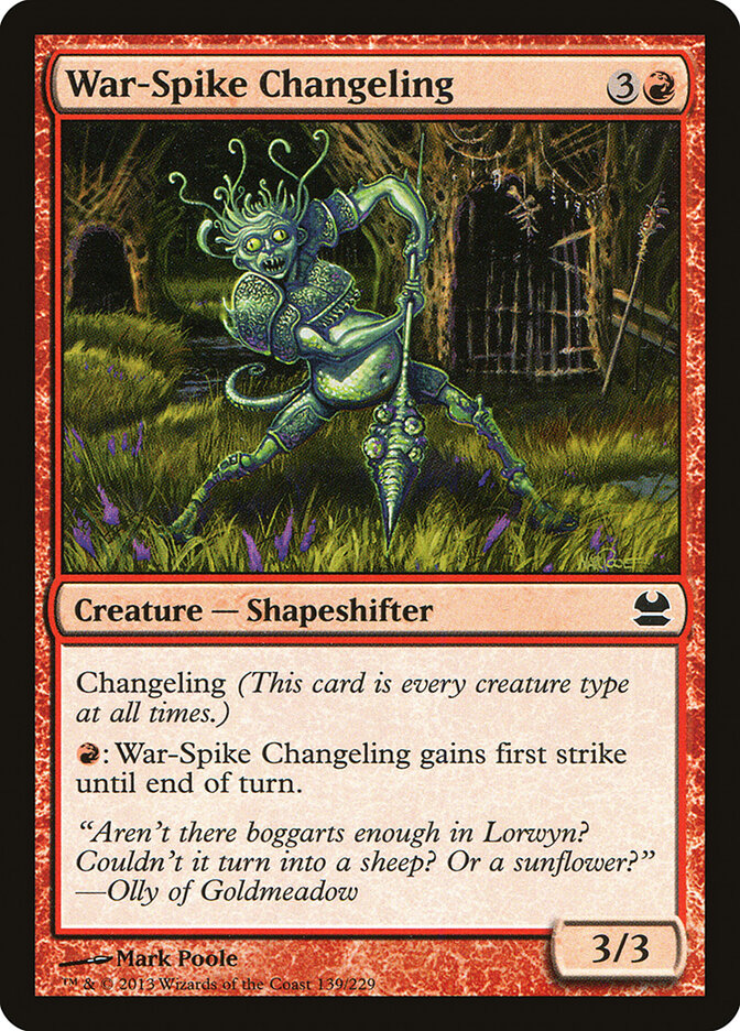 War-Spike Changeling 139 - Modern Masters MTG card