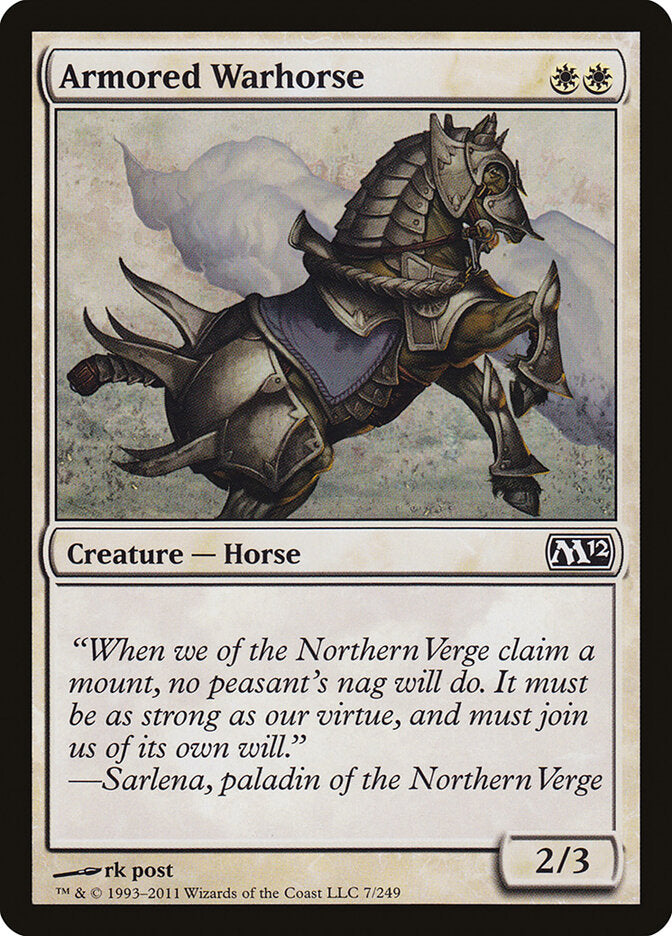 Armored Warhorse 7 - Magic 2012 MTG card