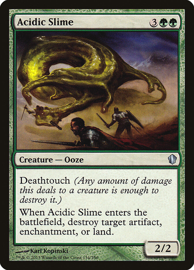 Acidic Slime 134 - Commander 2013 MTG card