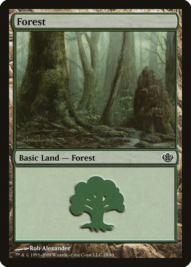 Forest 28 - Duel Decks: Garruk vs. Liliana MTG card