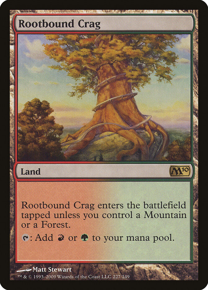 Rootbound Crag 227 - Magic 2010 MTG card