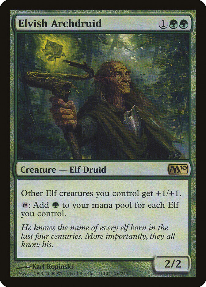 Elvish Archdruid 176 - Magic 2010 MTG card