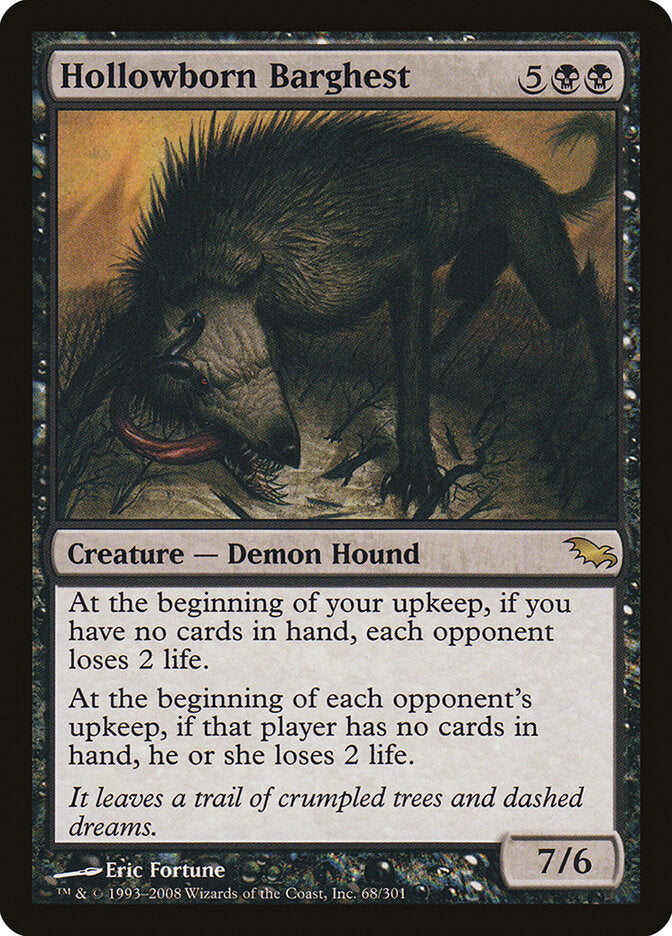 Hollowborn Barghest 68 - Shadowmoor MTG card