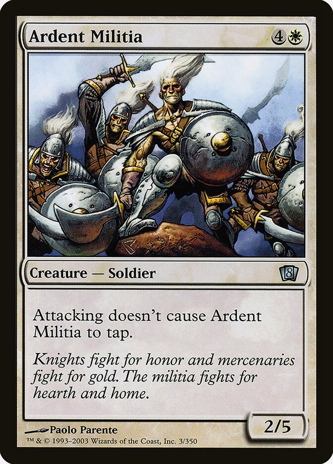 Ardent Militia 3★ - Eighth Edition MTG card