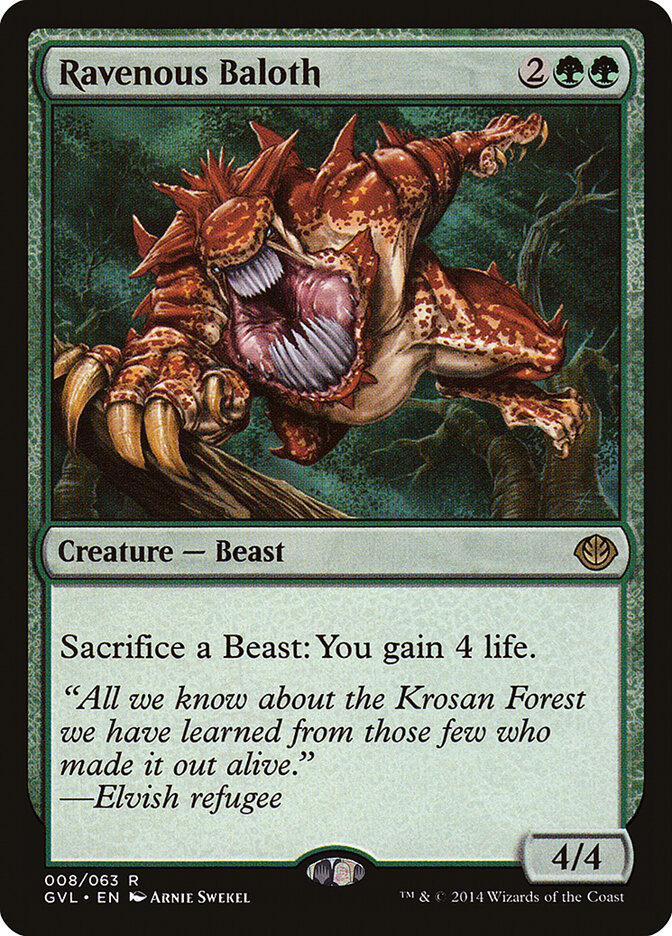 Ravenous Baloth 8 - Duel Decks Anthology: Garruk vs. Liliana MTG card